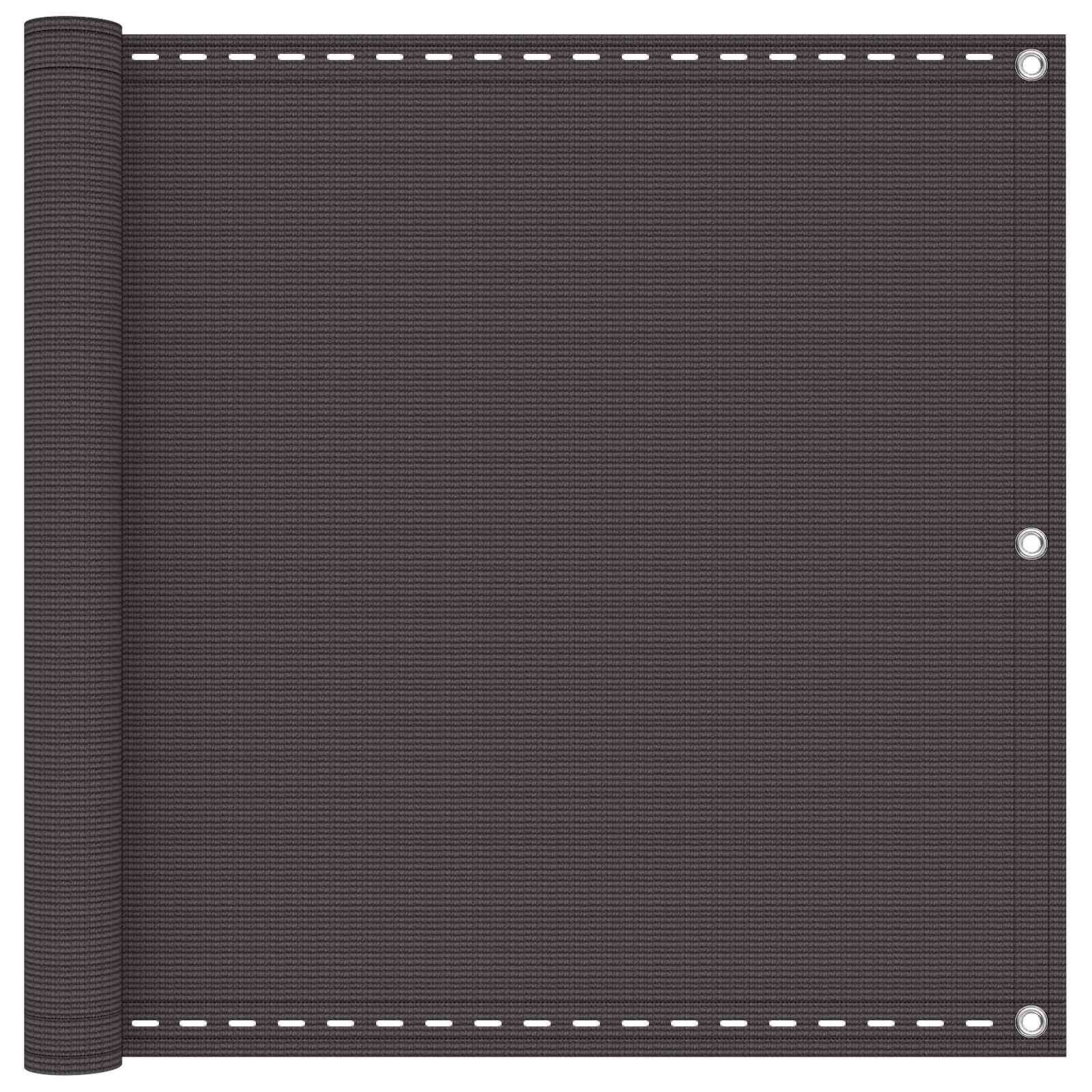 Balkonsichtschutz Anthrazit 75 x 700 cm HDPE und Aluminium