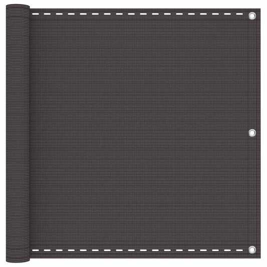 Balkonsichtschutz Anthrazit 90 x 700 cm HDPE und Aluminium