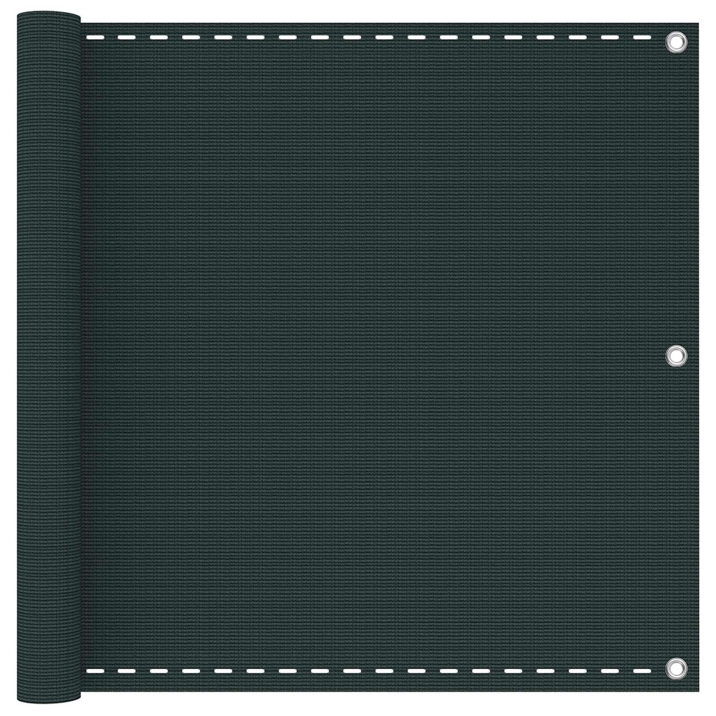 Balkonsichtschutz Dunkelgrün 90 x 700 cm HDPE und Aluminium