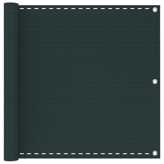 Balkonsichtschutz Dunkelgrün 90 x 700 cm HDPE und Aluminium