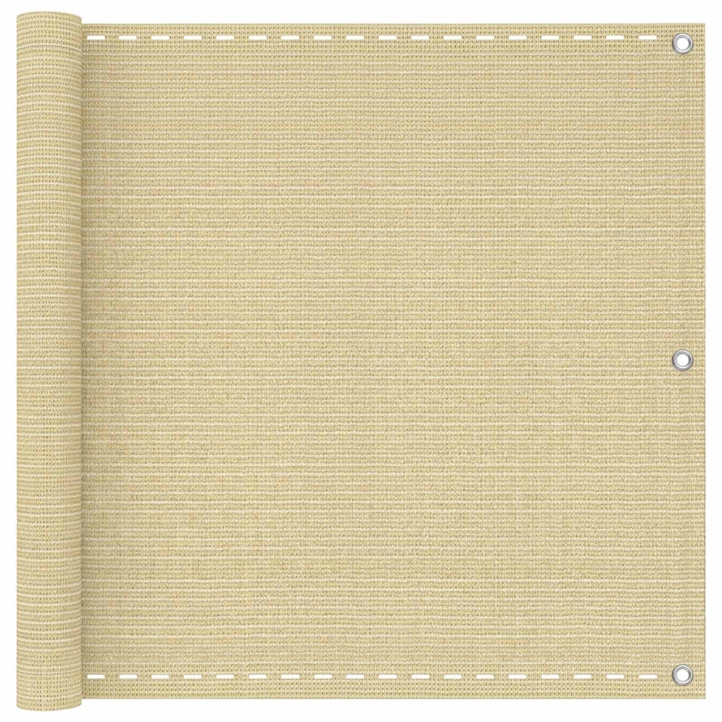 Balkonsichtschutz Beige 90 x 800 cm HDPE und Aluminium