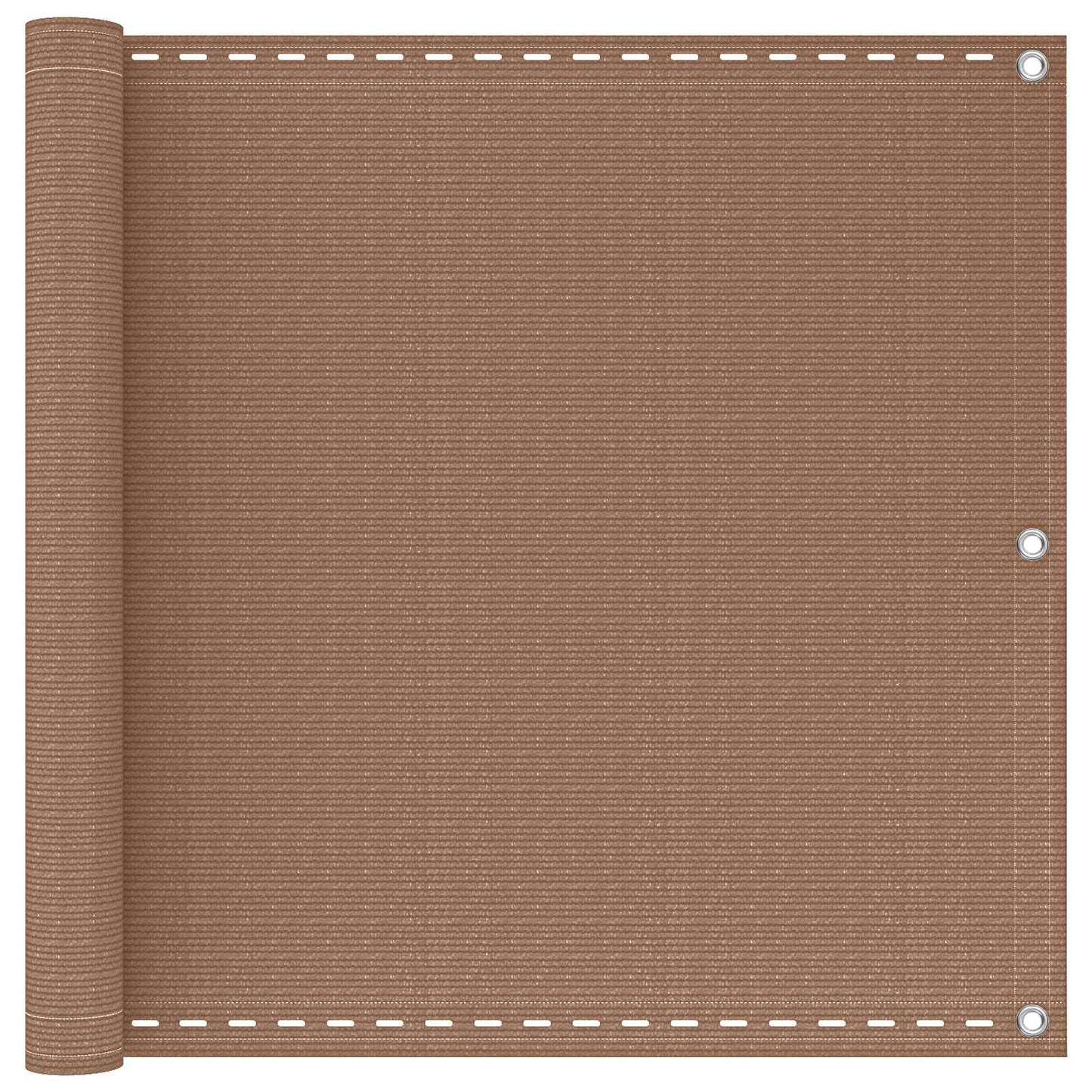 Balkonsichtschutz Taupe 75 x 800 cm HDPE und Aluminium