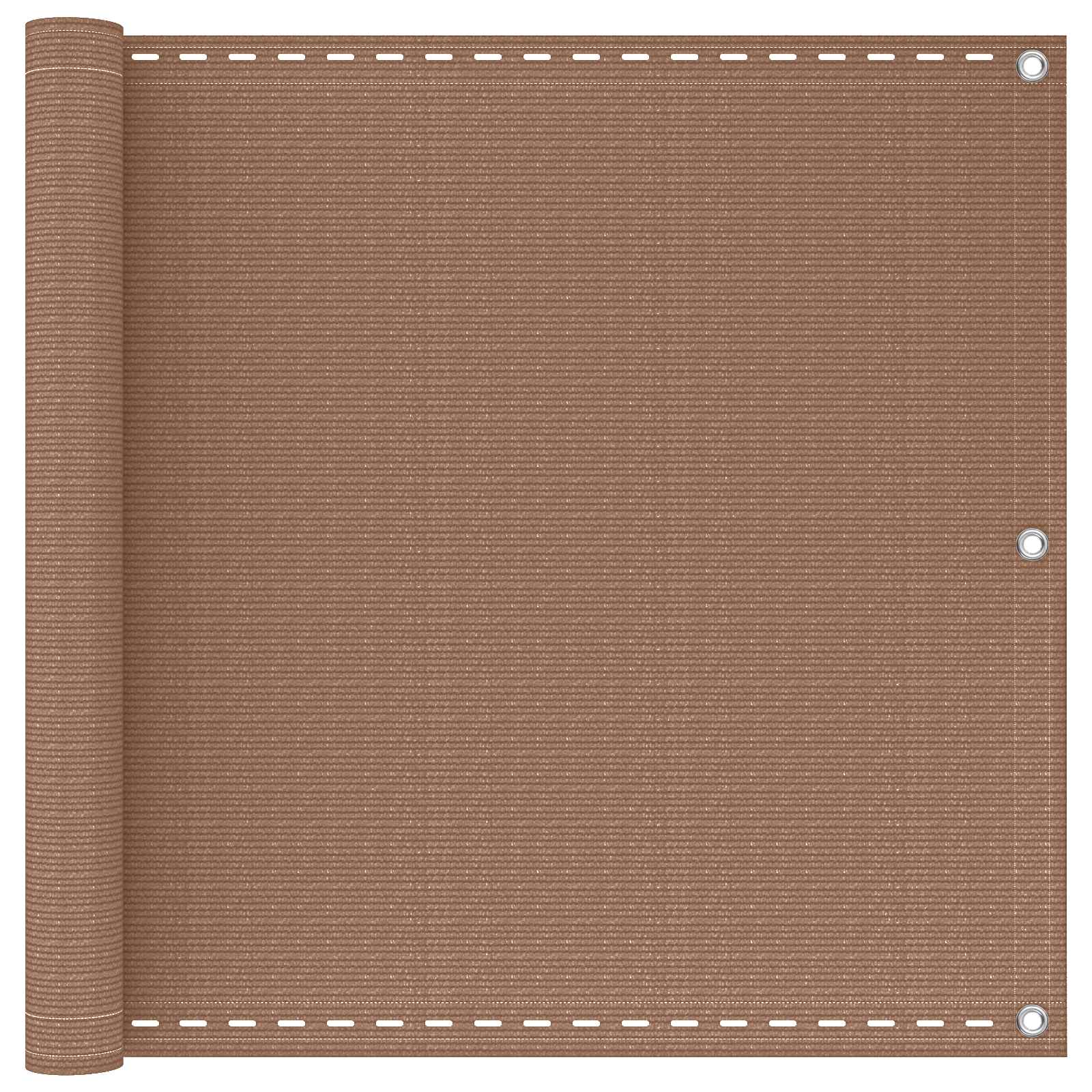 Balkonsichtschutz Taupe 90 x 800 cm HDPE und Aluminium