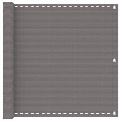 Balkonsichtschutz Rechteckig 90 x 500 cm HDPE und Aluminium