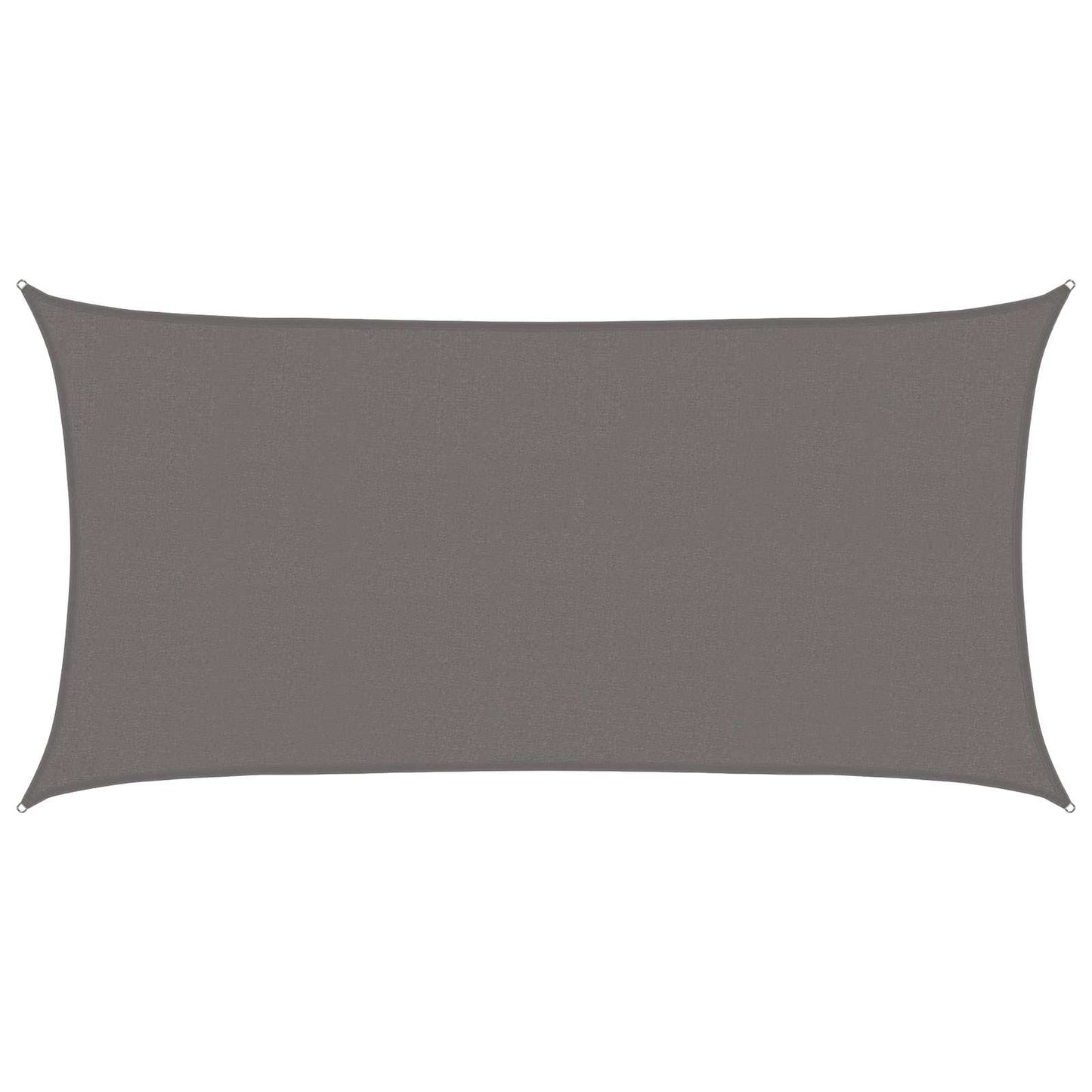Sonnensegel 2 x 6 m HDPE Rechteckig Hellgrau