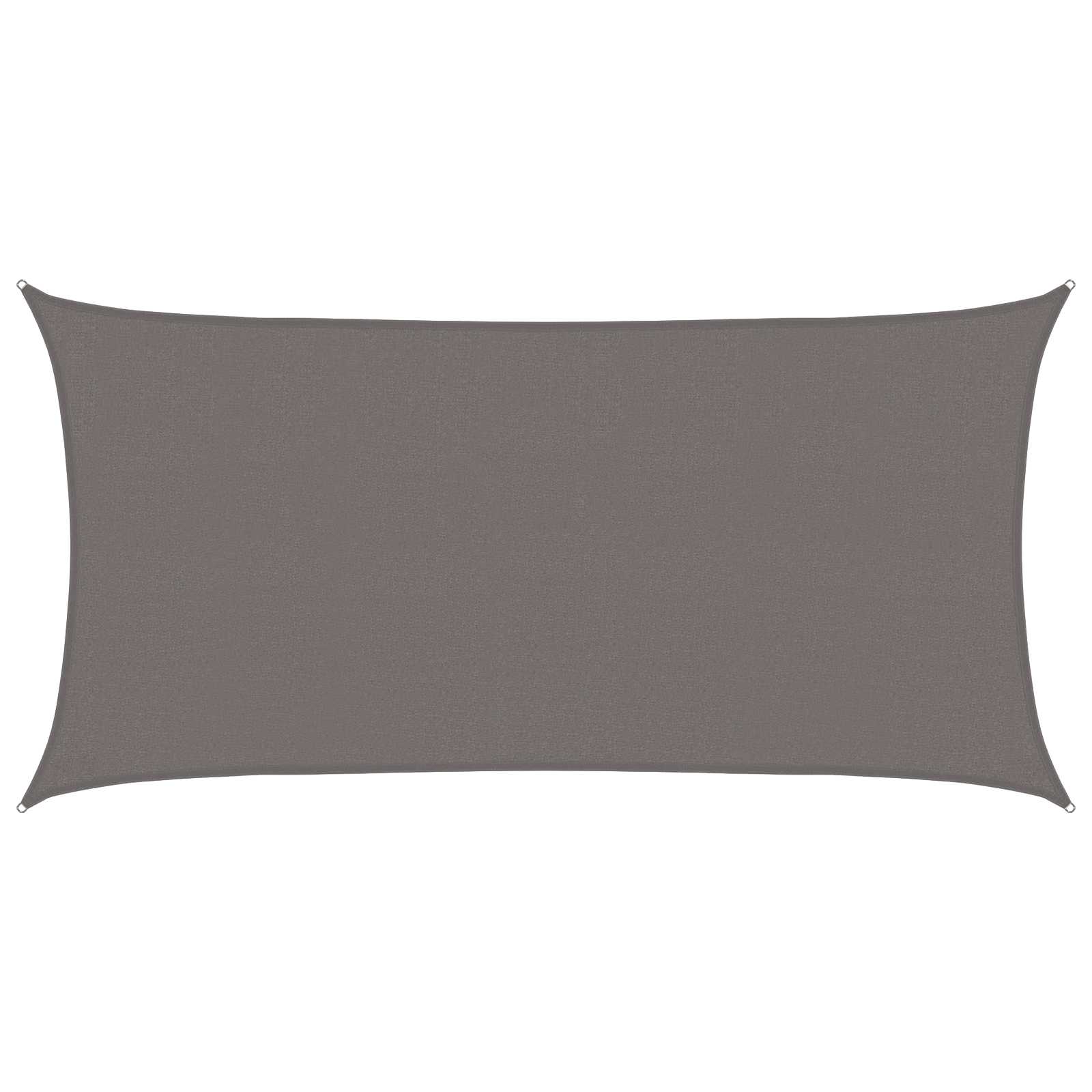 Sonnensegel 2 x 6 m HDPE Rechteckig Hellgrau