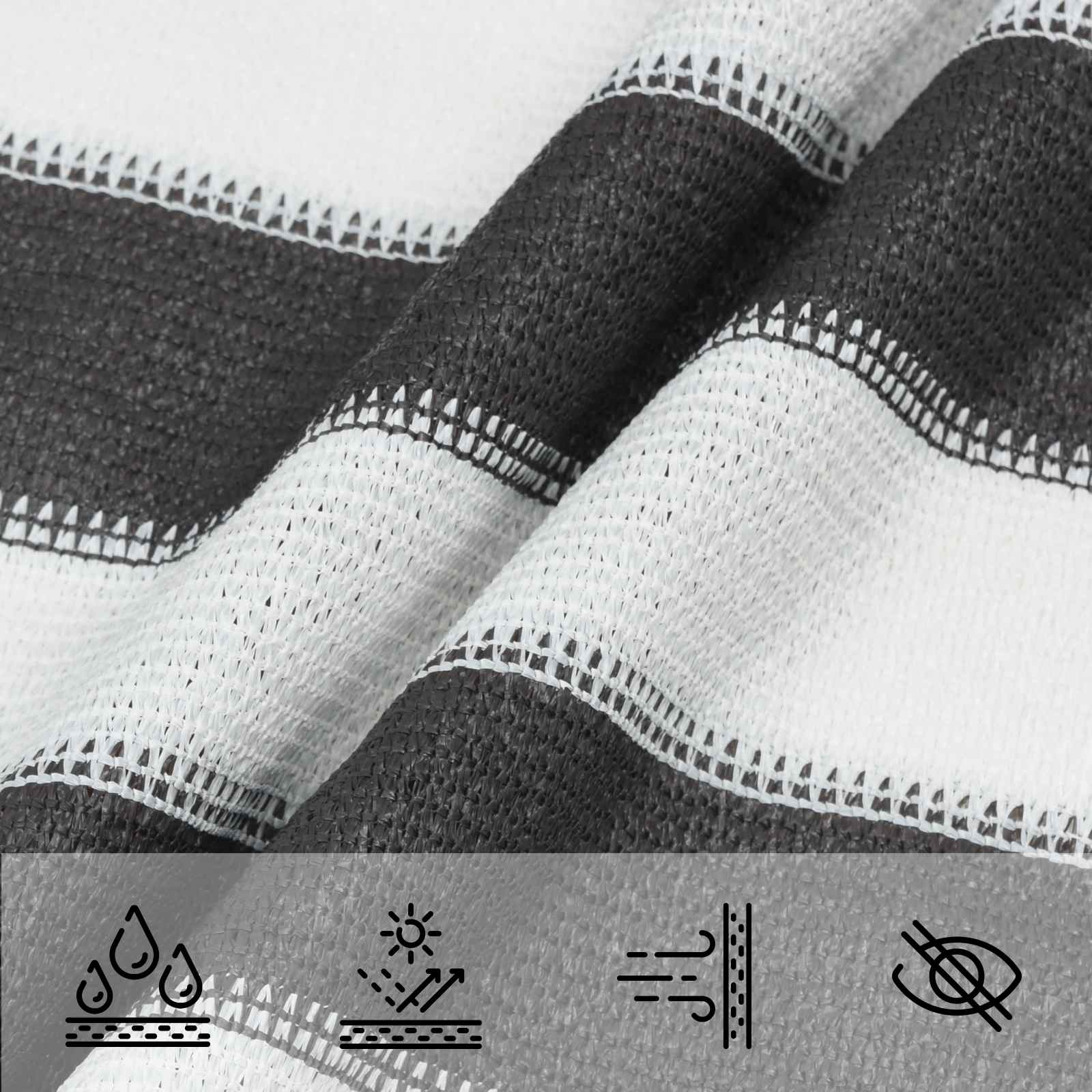 Sonnensegel Anthrazit und Weiß 4 x 4 m HDPE