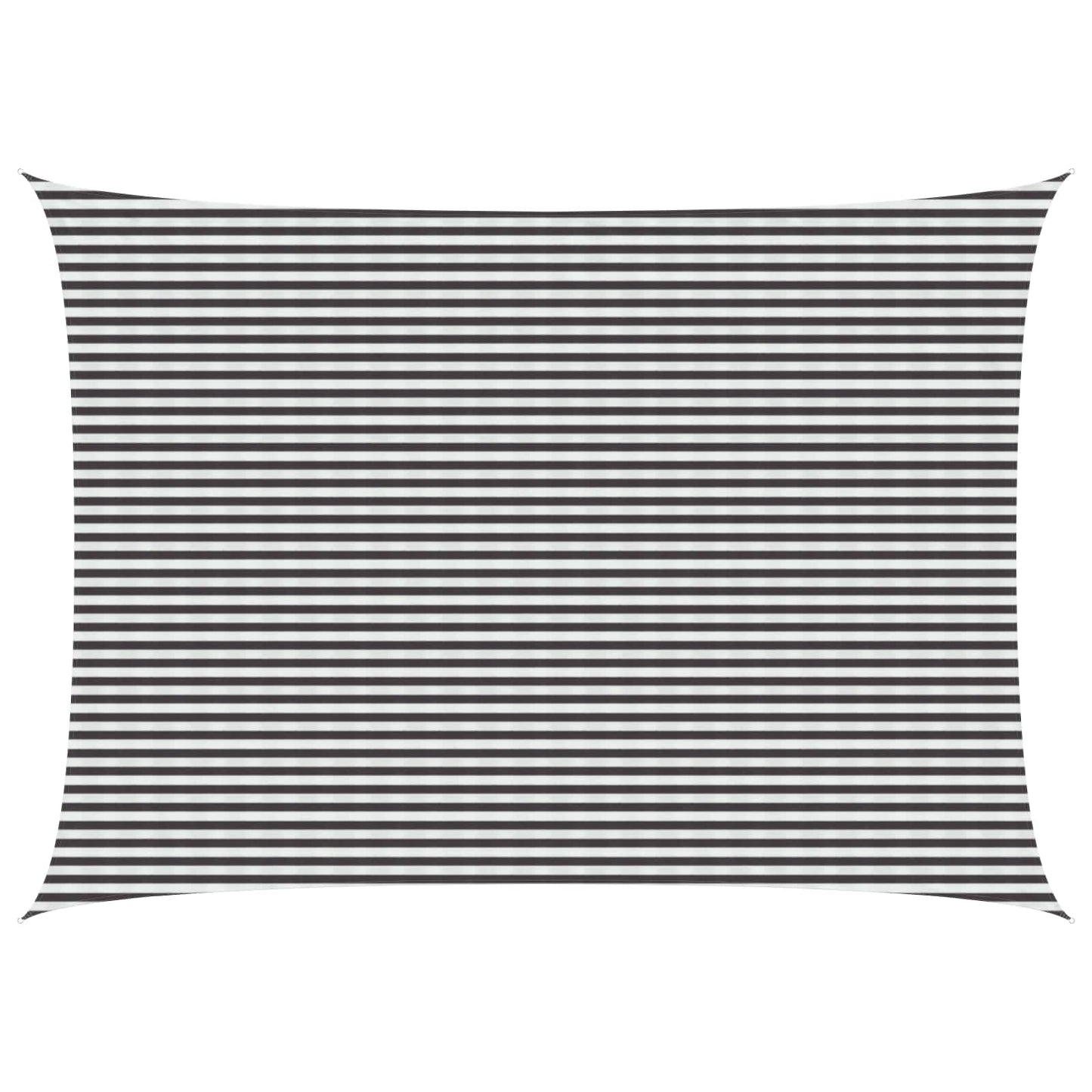 Sonnensegel 5 x 6 m HDPE Rechteckig Anthrazit und Weiß