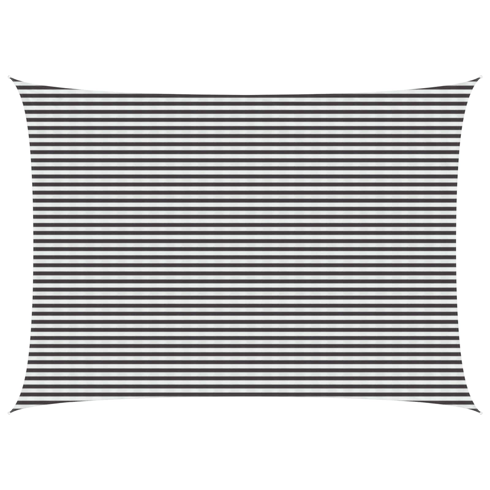 Sonnensegel 5 x 6 m HDPE Rechteckig Anthrazit und Weiß
