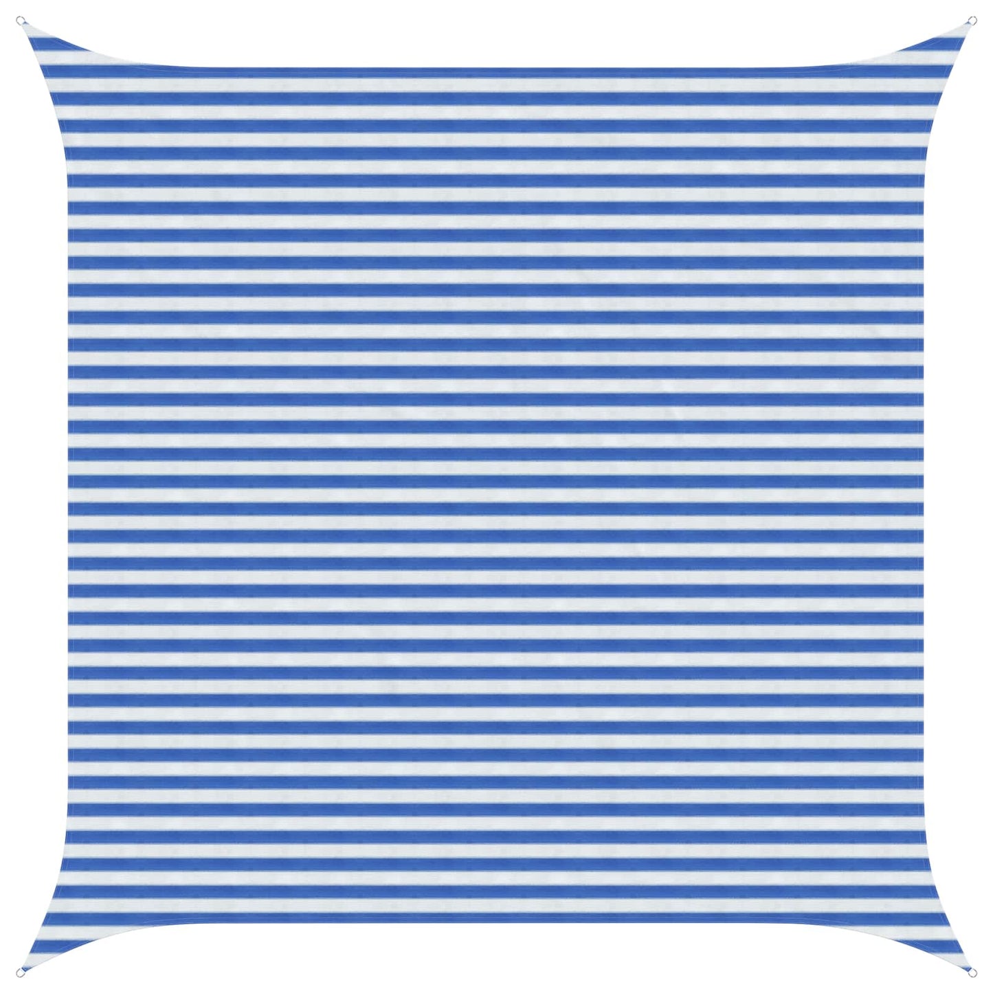 Sonnensegel 4,5 x 4,5 m HDPE Quadratisch Blau und Weiß