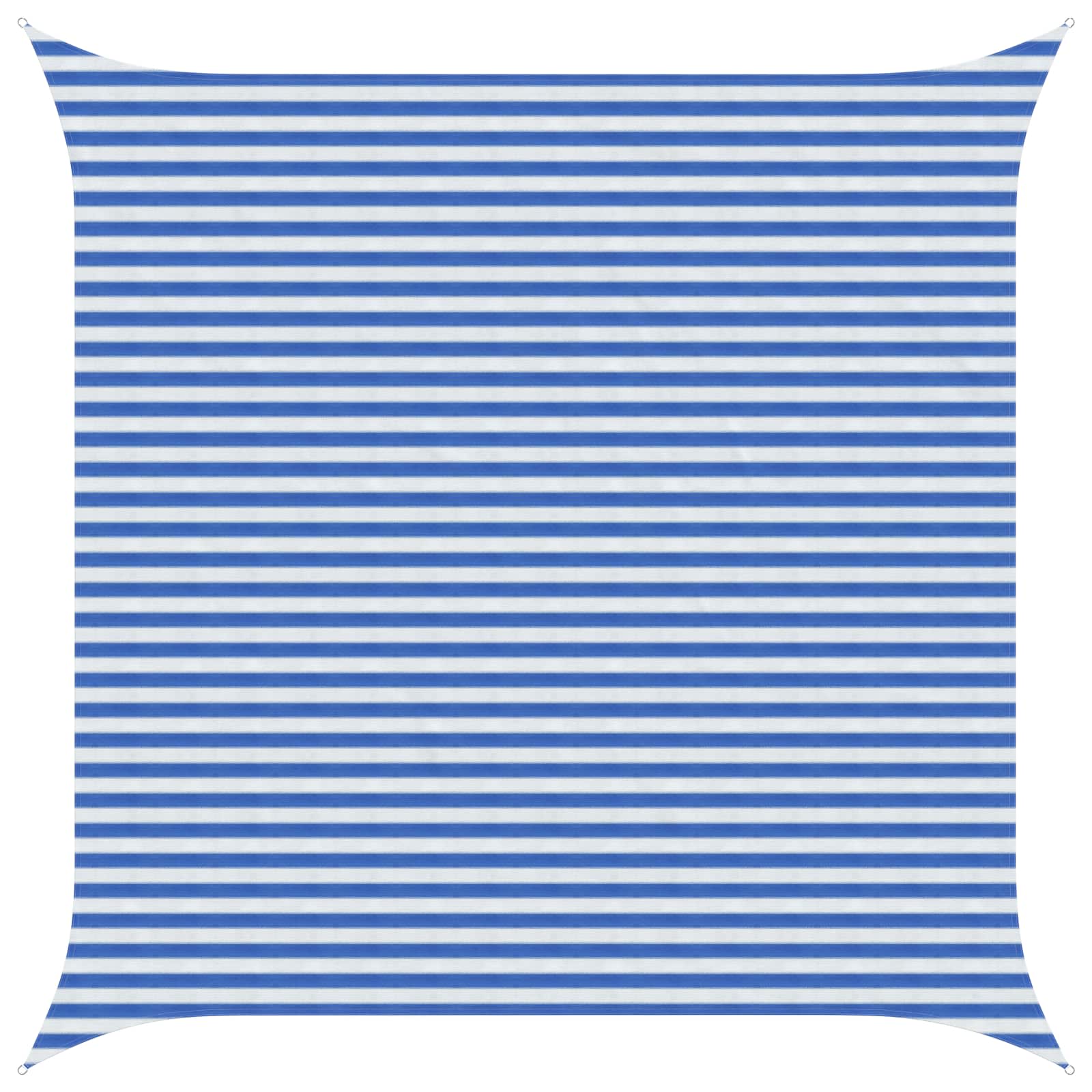 Sonnensegel 4,5 x 4,5 m HDPE Quadratisch Blau und Weiß