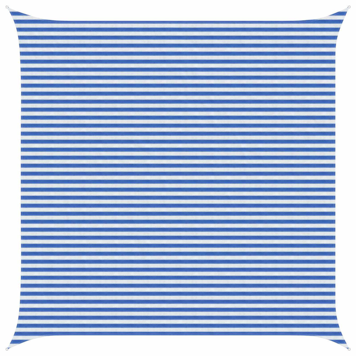 Sonnensegel Quadratisch 5 x 5 m HDPE Blau und Weiß