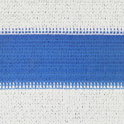 Sonnensegel Quadratisch 5 x 5 m HDPE Blau und Weiß