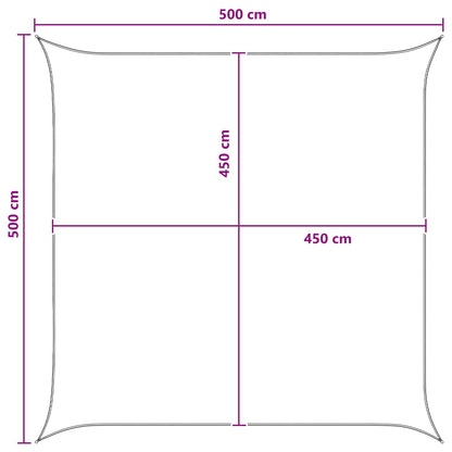 Sonnensegel Quadratisch 5 x 5 m HDPE Blau und Weiß