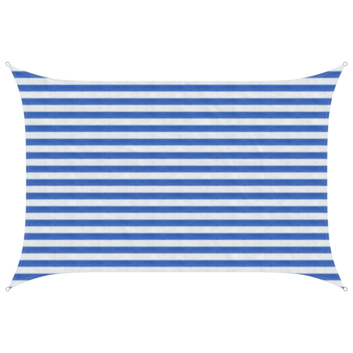 Sonnensegel Rechteckig 2 x 2,5 m HDPE Blau und Weiß