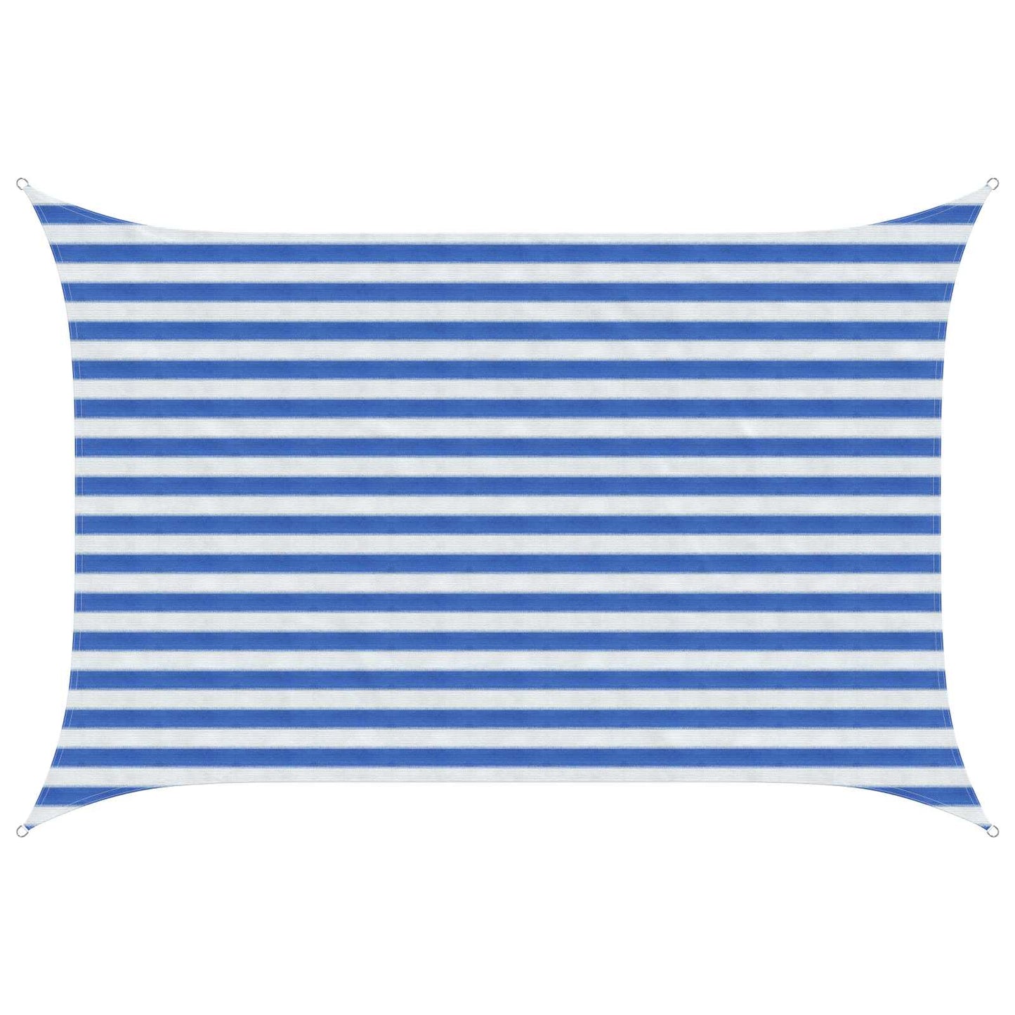 Sonnensegel 2 x 3 m HDPE Rechteckig Blau und Weiß