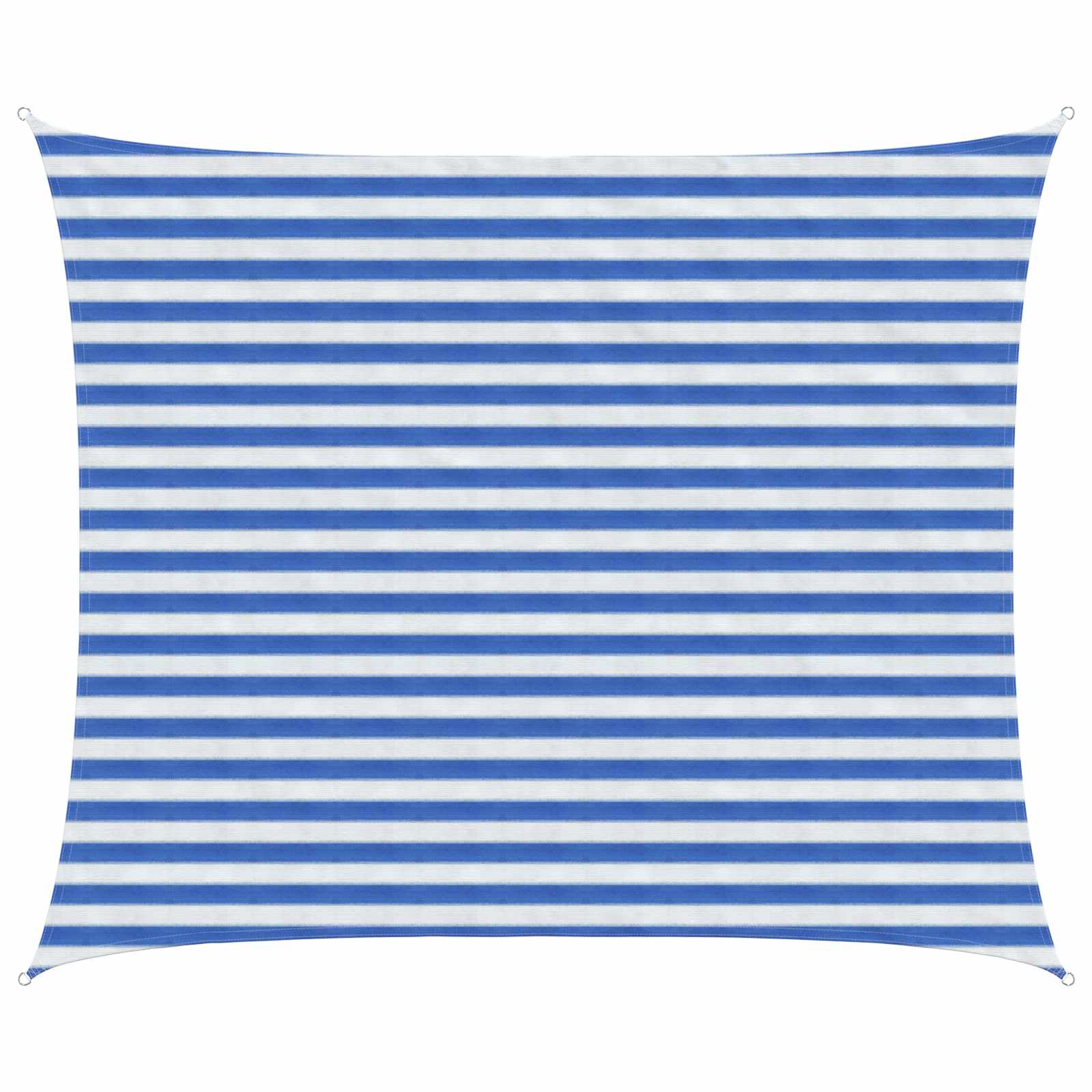 Sonnensegel 2,5 x 4 m HDPE Rechteckig Blau und Weiß