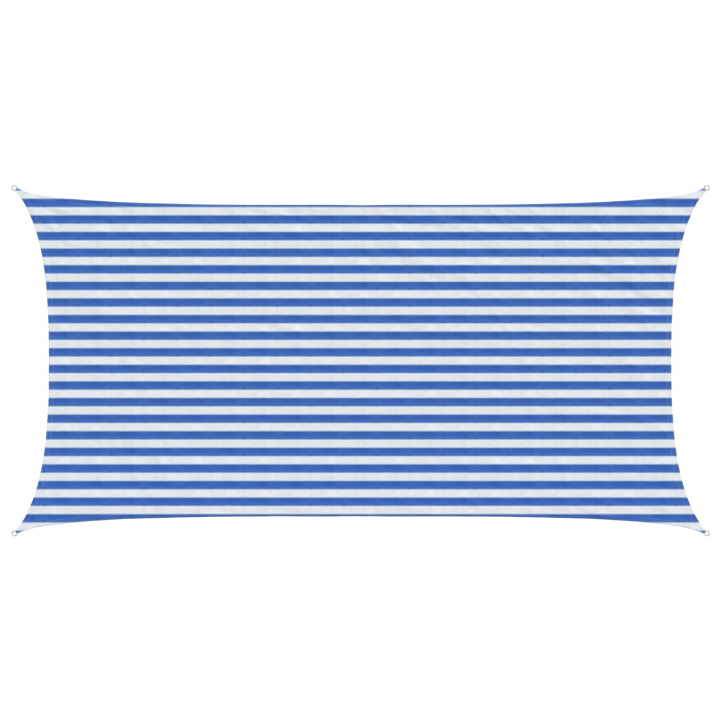 Sonnensegel 2,5 x 4,5 m HDPE Rechteckig Blau und Weiß
