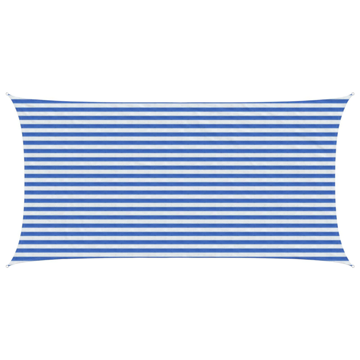 Sonnensegel Rechteckig 2,5 x 5 m HDPE Blau und Weiß