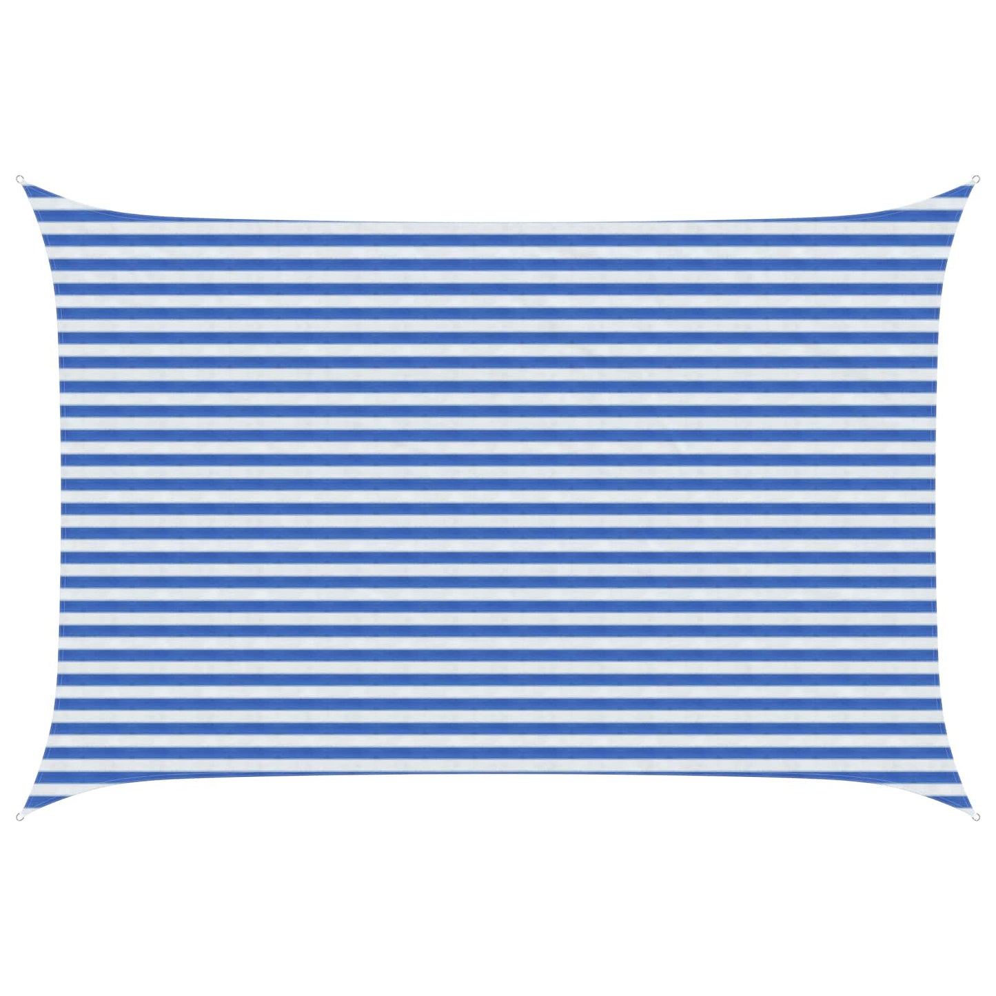 Sonnensegel 3 x 4,5 m HDPE Rechteckig Blau und Weiß