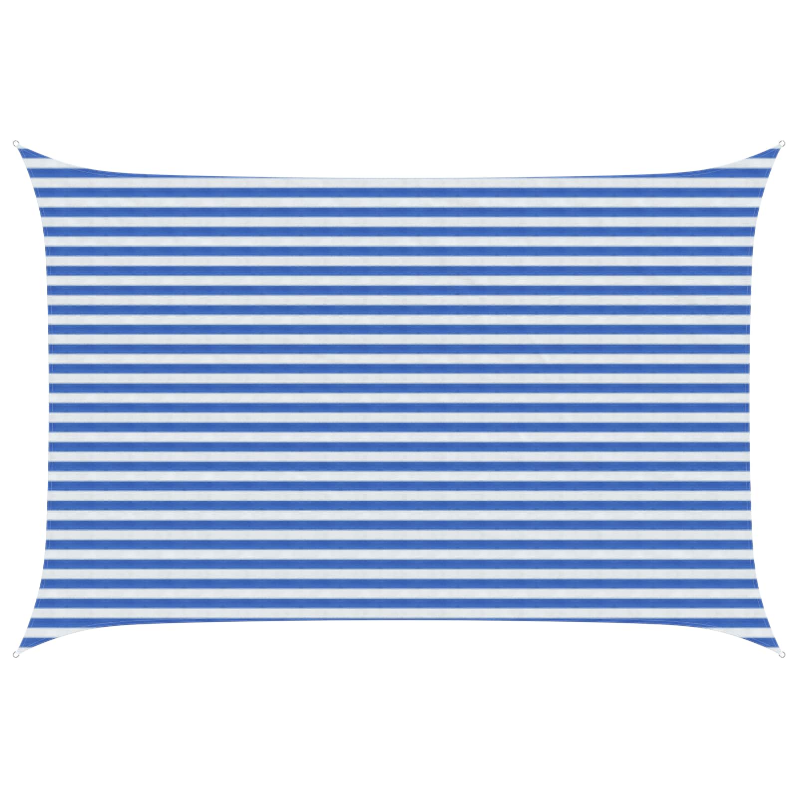 Sonnensegel 3 x 4,5 m HDPE Rechteckig Blau und Weiß