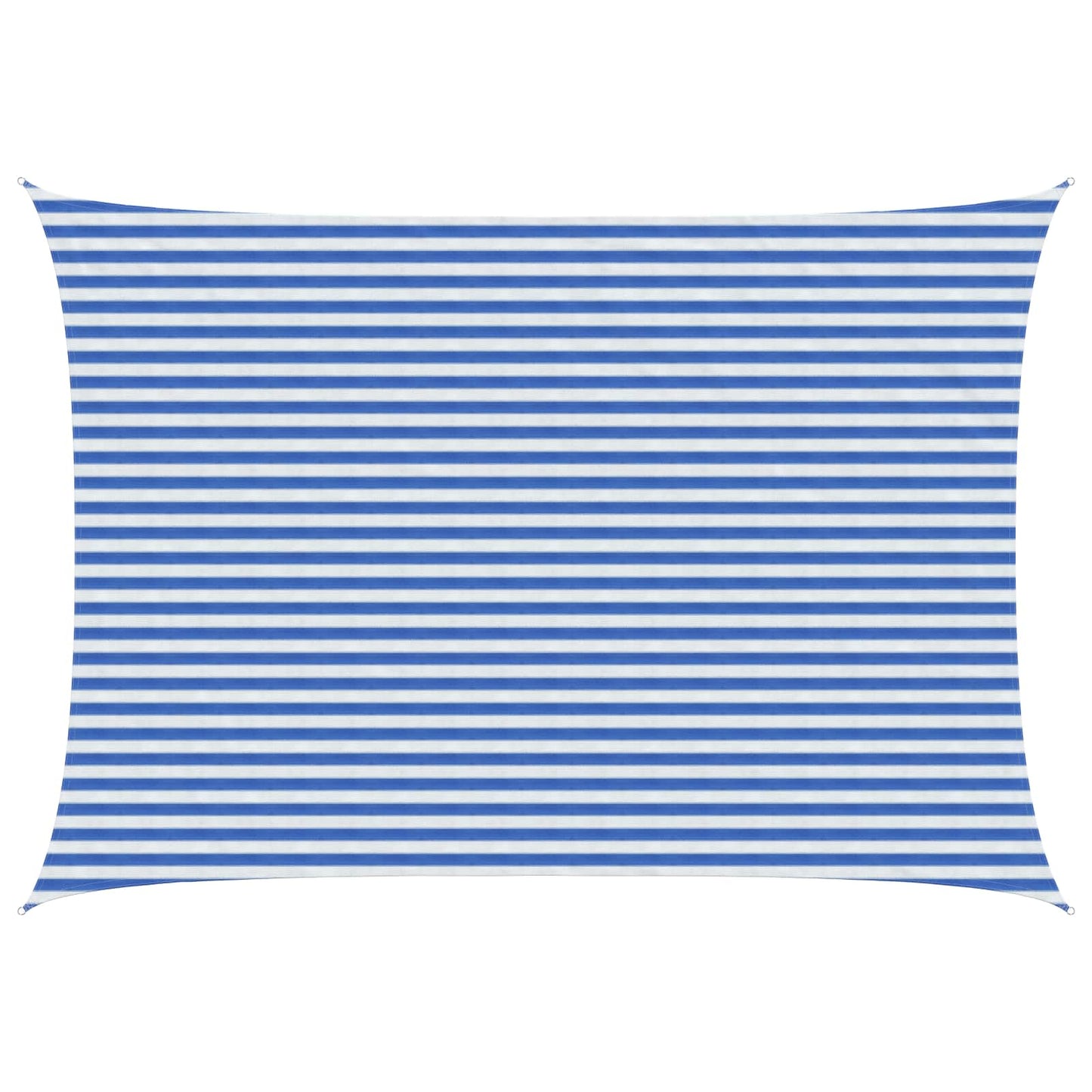 Sonnensegel 3 x 6 m HDPE Rechteckig Blau und Weiß