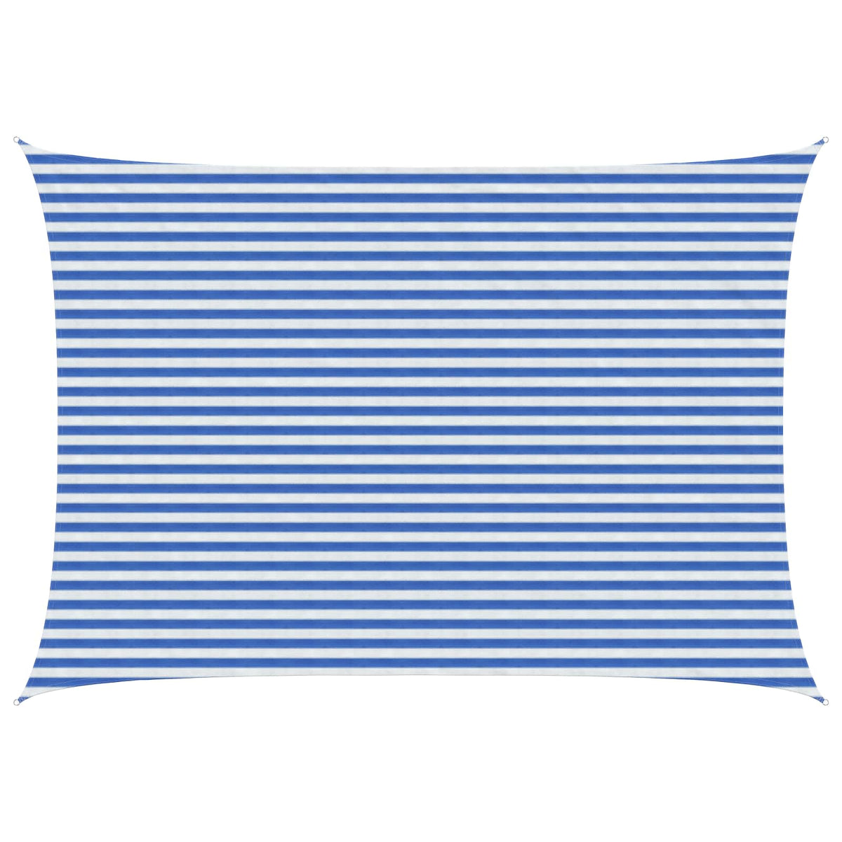 Sonnensegel Rechteckig 3,5 x 4,5 m HDPE Blau und Weiß