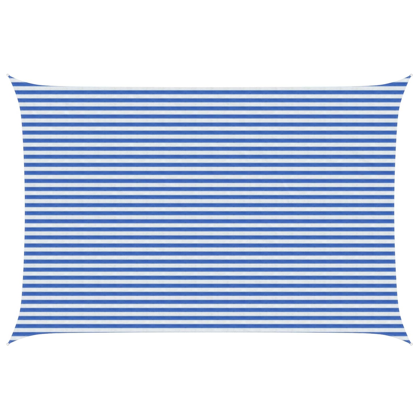 Sonnensegel 4 x 5 m HDPE Rechteckig Blau und Weiß