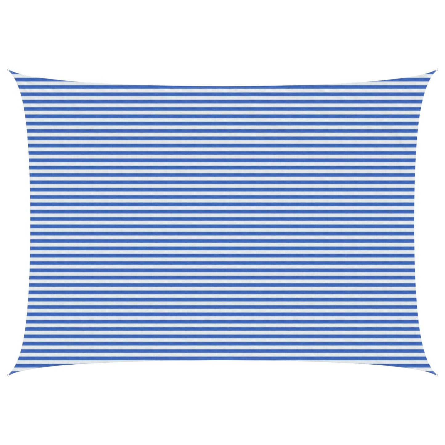 Sonnensegel 5 x 6 m HDPE Rechteckig Blau und Weiß
