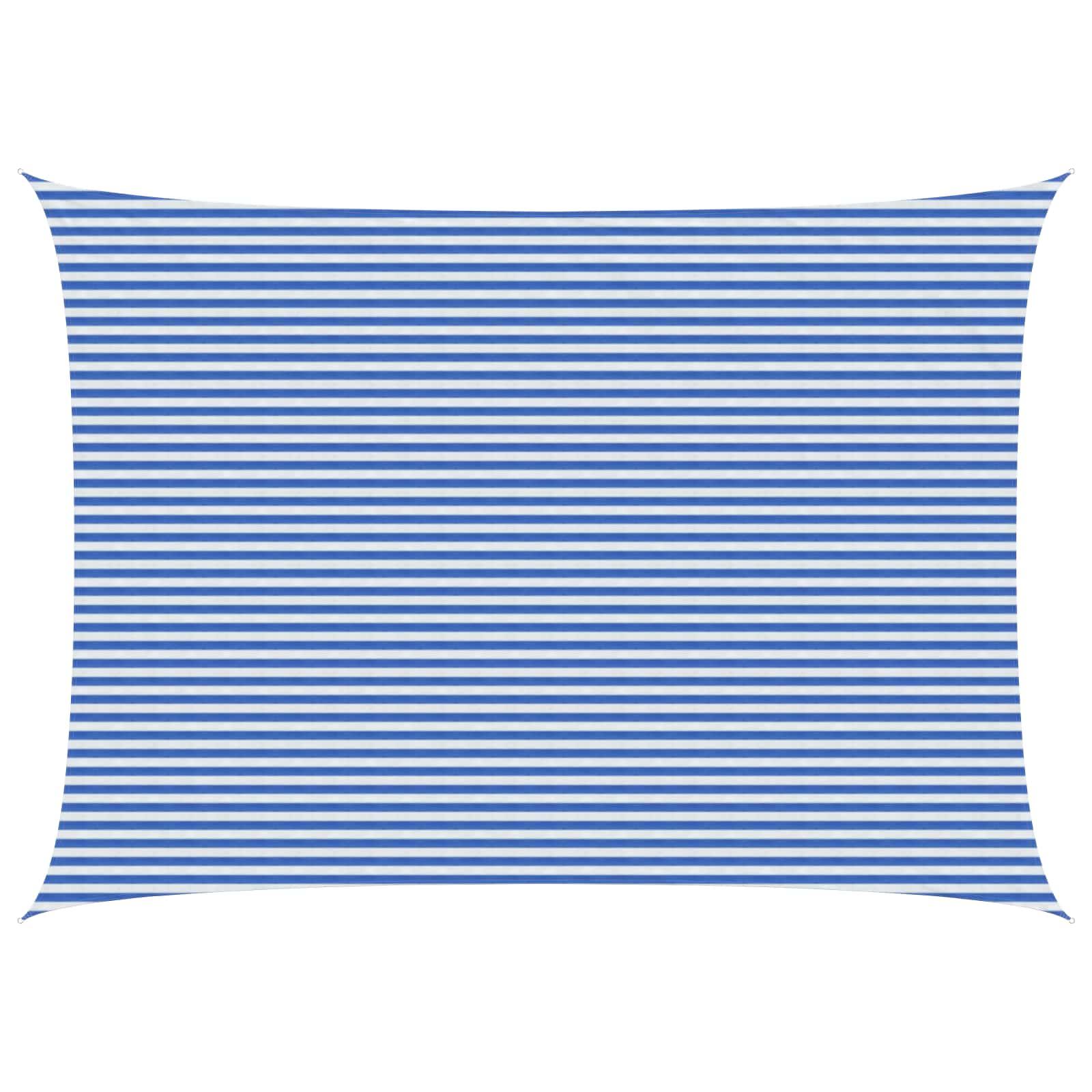 Sonnensegel 5 x 8 m HDPE Rechteckig Blau und Weiß