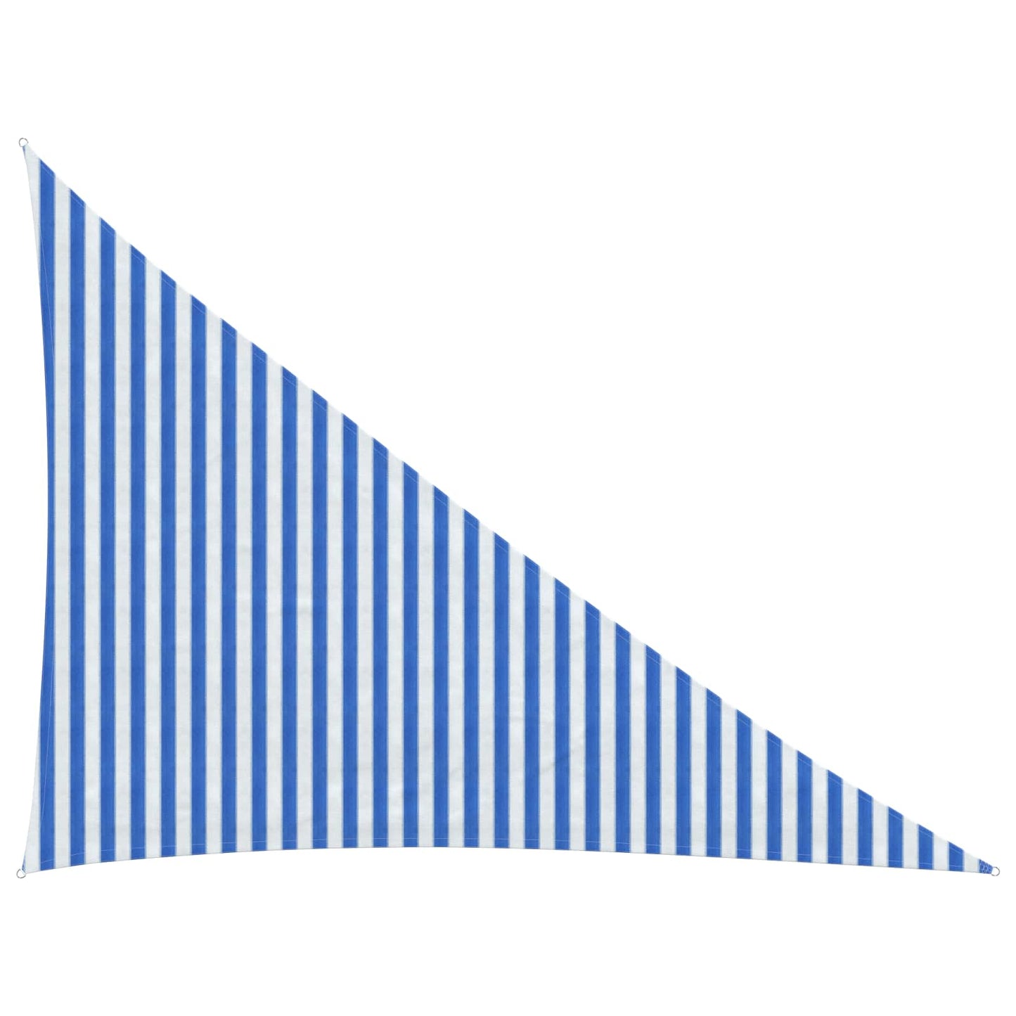 Sonnensegel 3 x 4 x 5 m HDPE Dreieckig Blau und Weiß