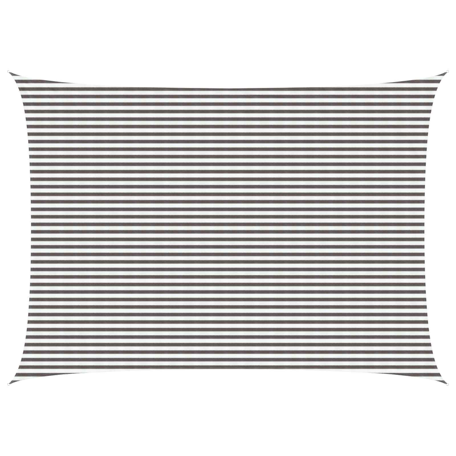 Sonnensegel 5 x 6 m HDPE Rechteckig Hellgrau und Weiß