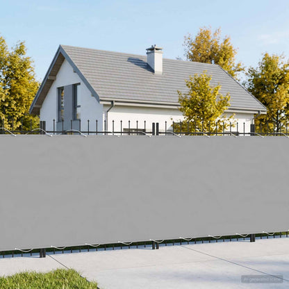 Balkon Sichtschutz 150 x 500 cm Polyester Hellgrau