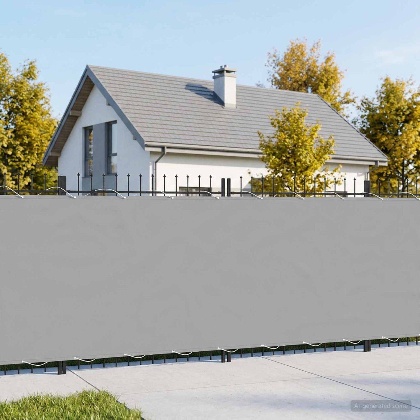 Balkon Sichtschutz 150 x 600 cm Stoff mit PU-Beschichtung