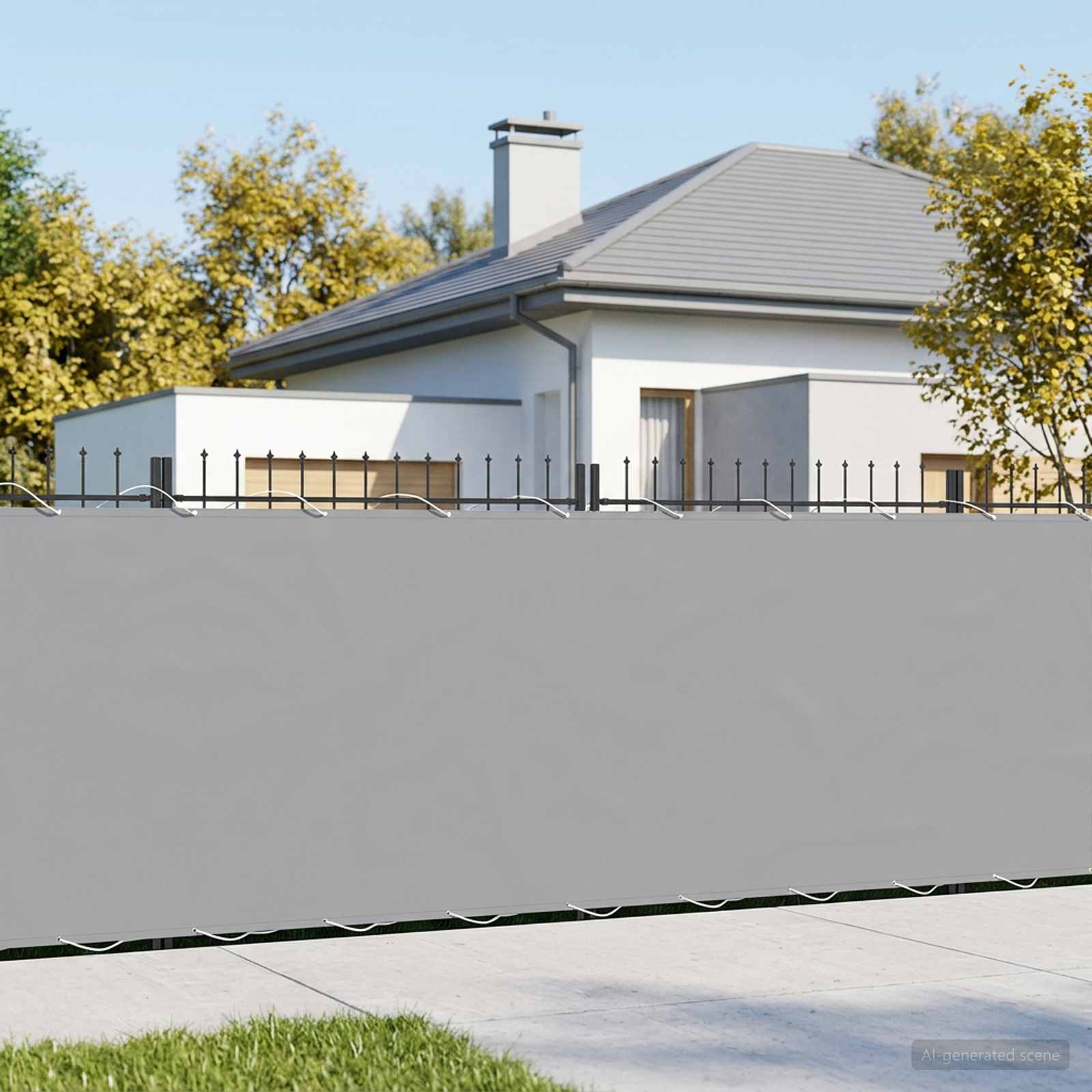 Balkon Sichtschutz 180 x 600 cm Stoff mit PU-Beschichtung