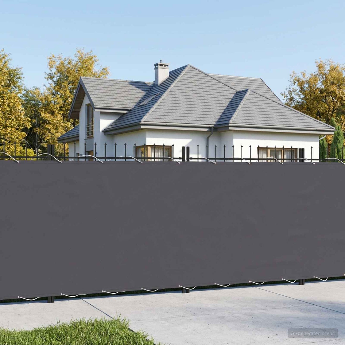 Balkon Sichtschutz 150 x 400 cm Stoff mit PU-Beschichtung