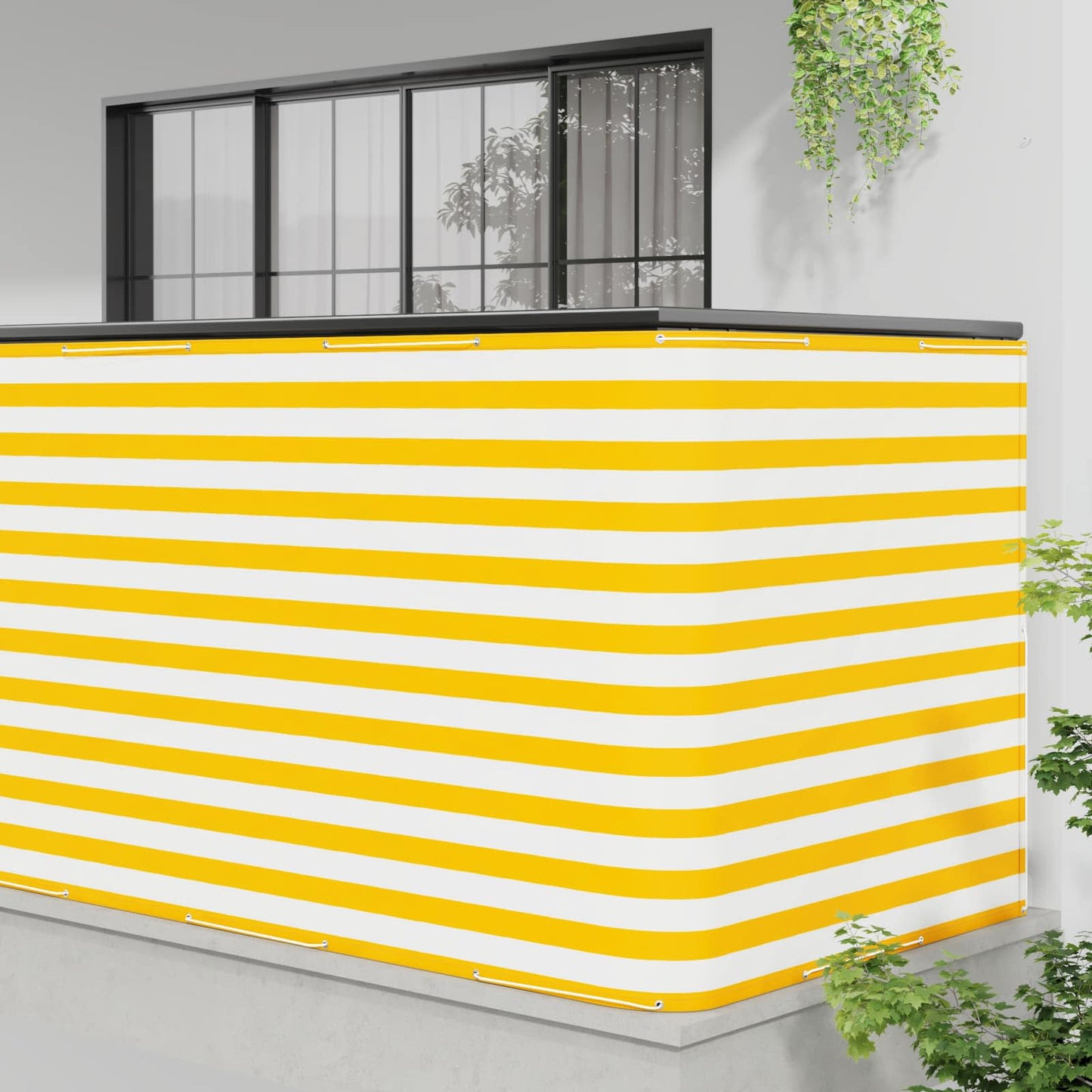 Balkon Sichtschutz 150 x 500 cm Stoff mit PU-Beschichtung