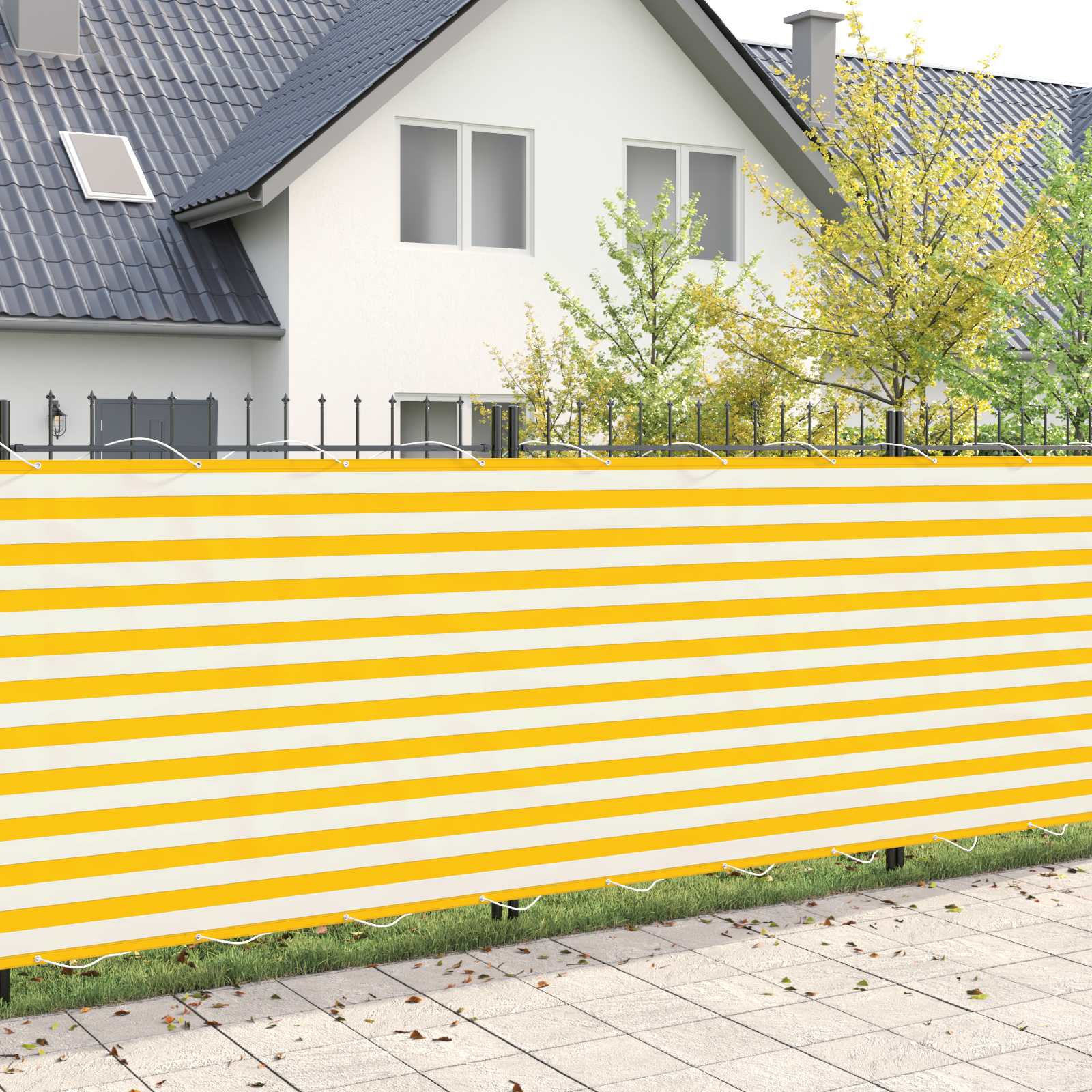 Balkon Sichtschutz 180 x 300 cm Stoff mit PU-Beschichtung