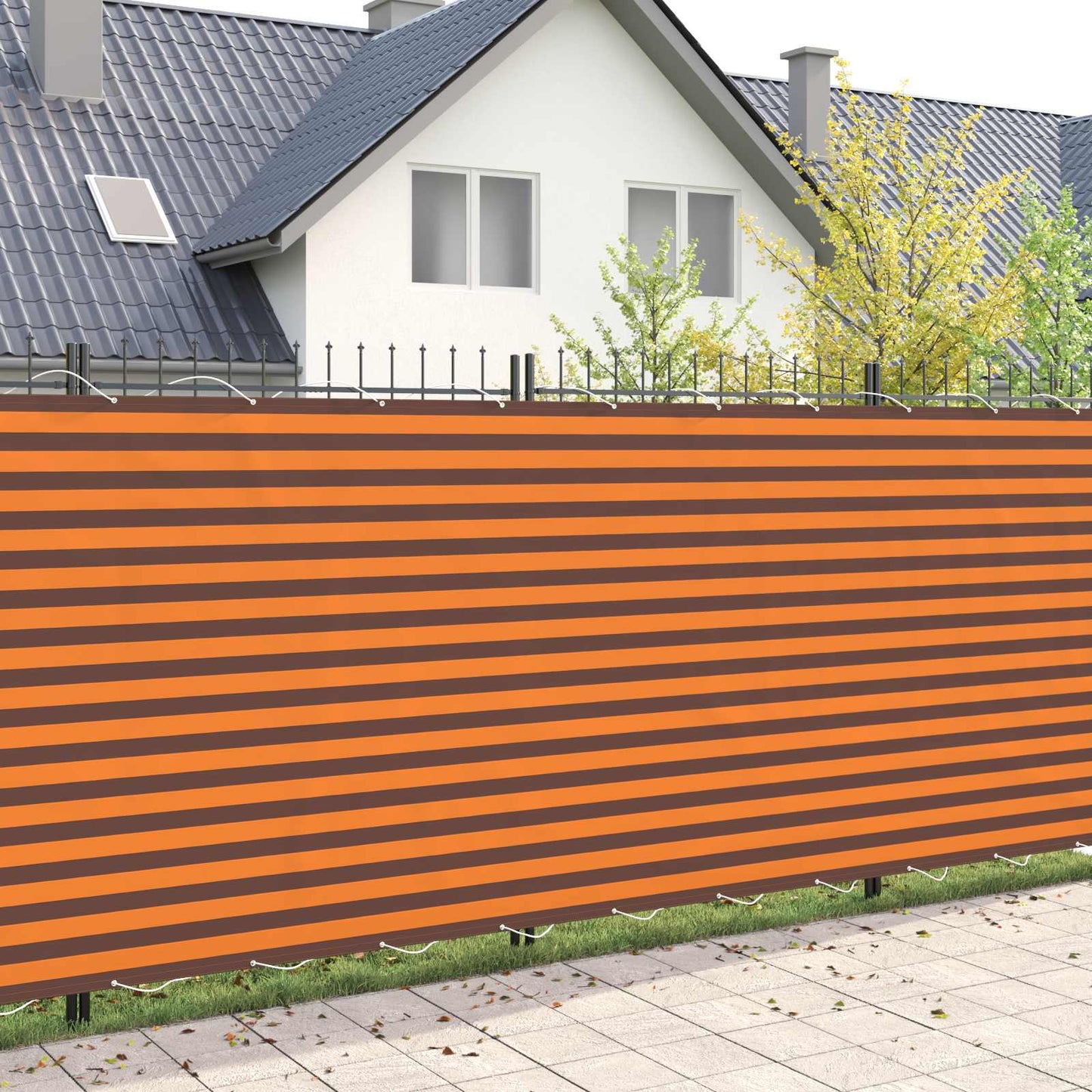 Balkon Sichtschutz 180 x 400 cm Stoff mit PU-Beschichtung