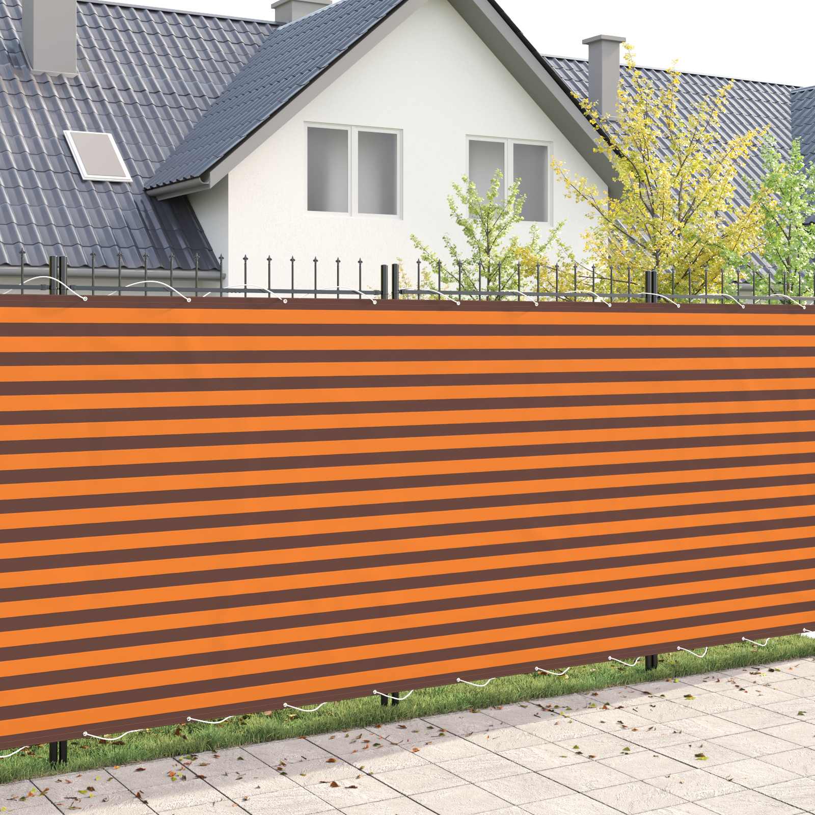 Balkon Sichtschutz 180 x 400 cm Stoff mit PU-Beschichtung