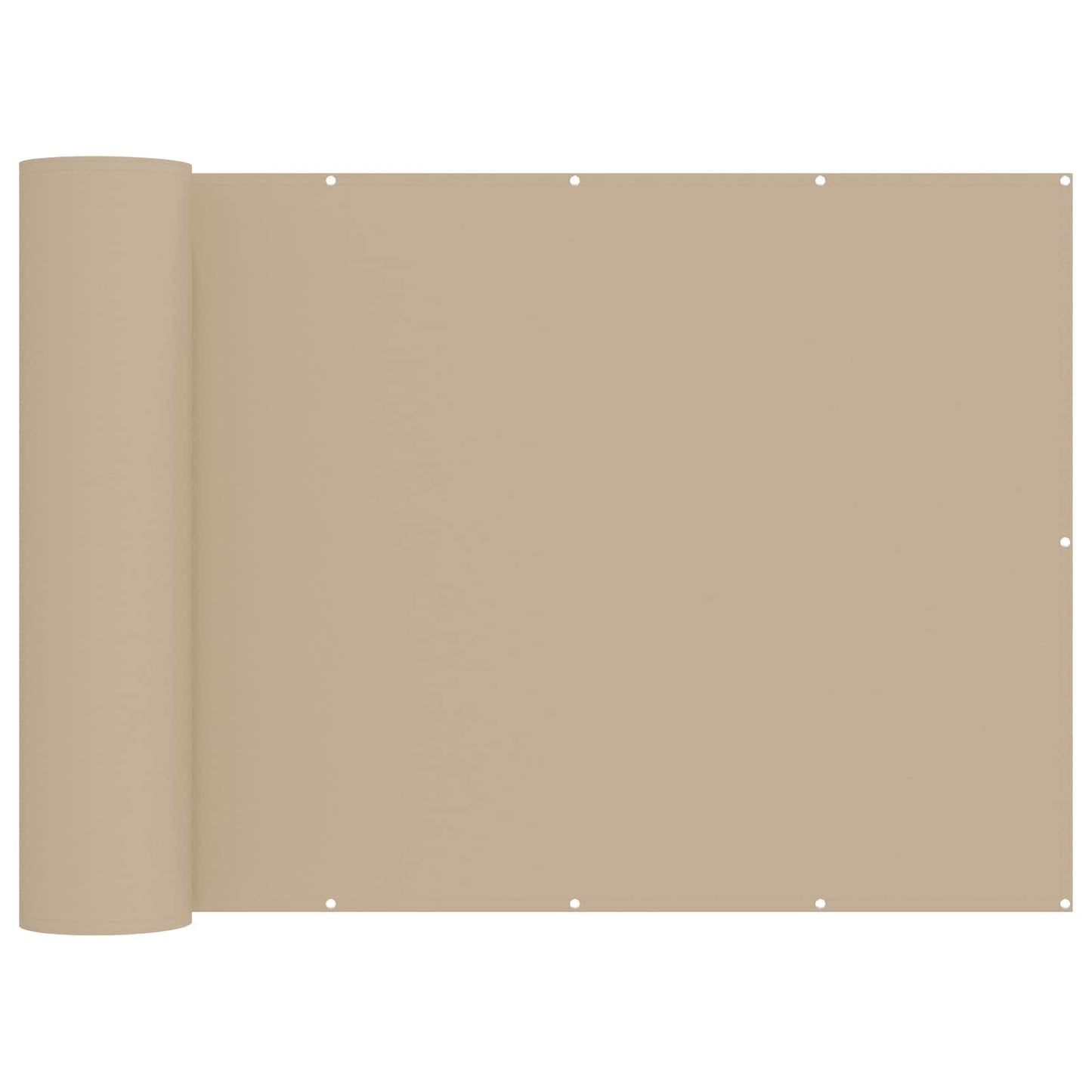 Balkon Sichtschutz 180 x 300 cm Stoff mit PU-Beschichtung Beige
