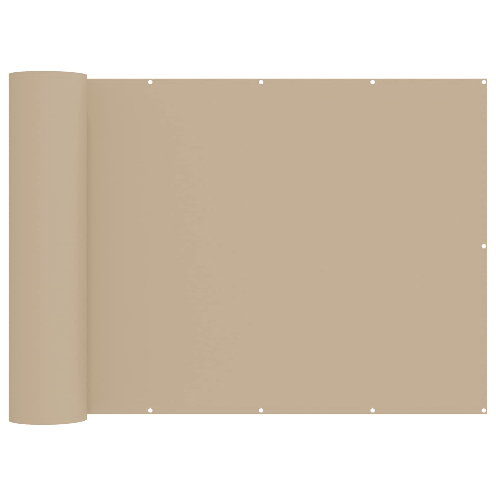Balkon Sichtschutz 180 x 300 cm Stoff mit PU-Beschichtung Beige