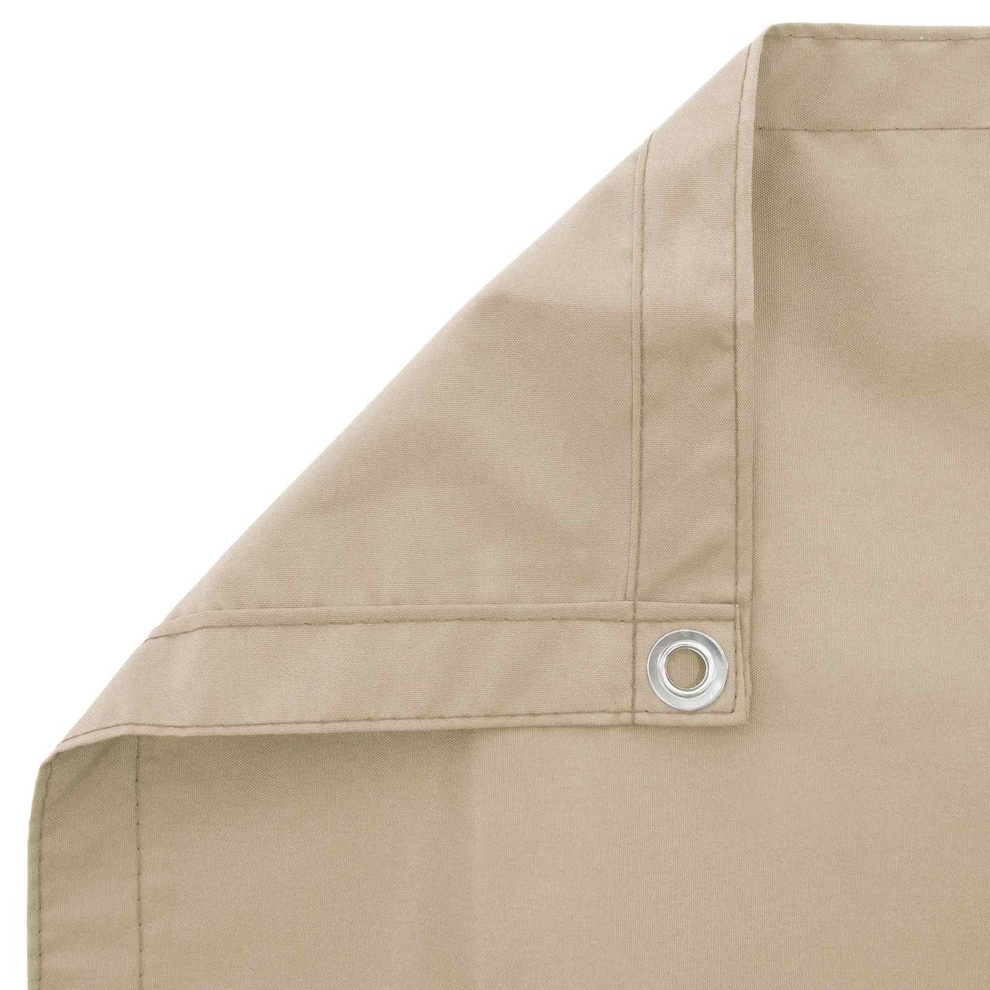 Balkon Sichtschutz 180 x 500 cm Stoff mit PU-Beschichtung Beige