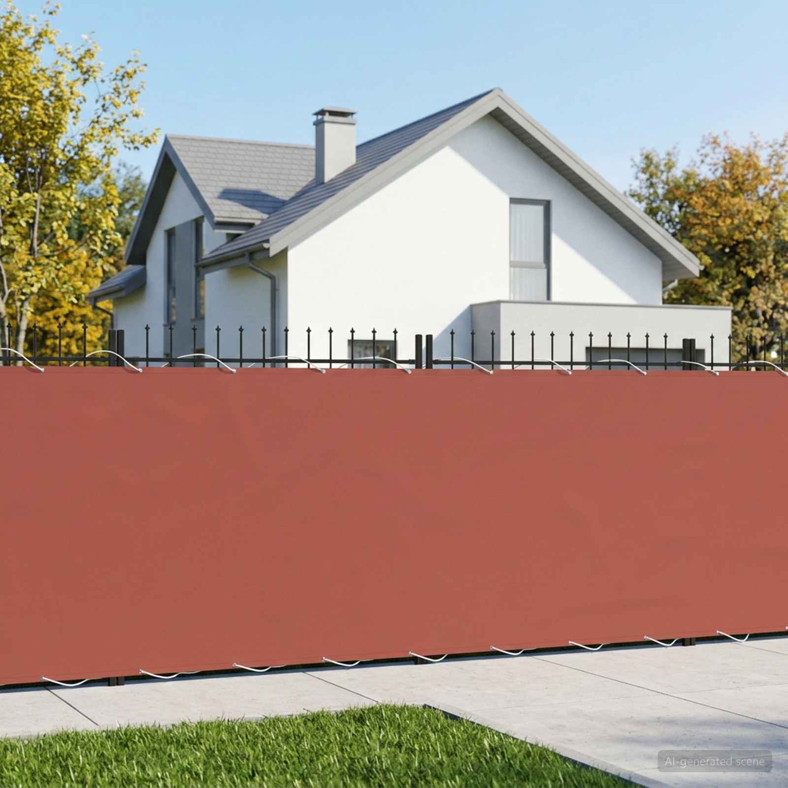 Balkon Sichtschutz 150 x 600 cm Stoff mit PU-Beschichtung