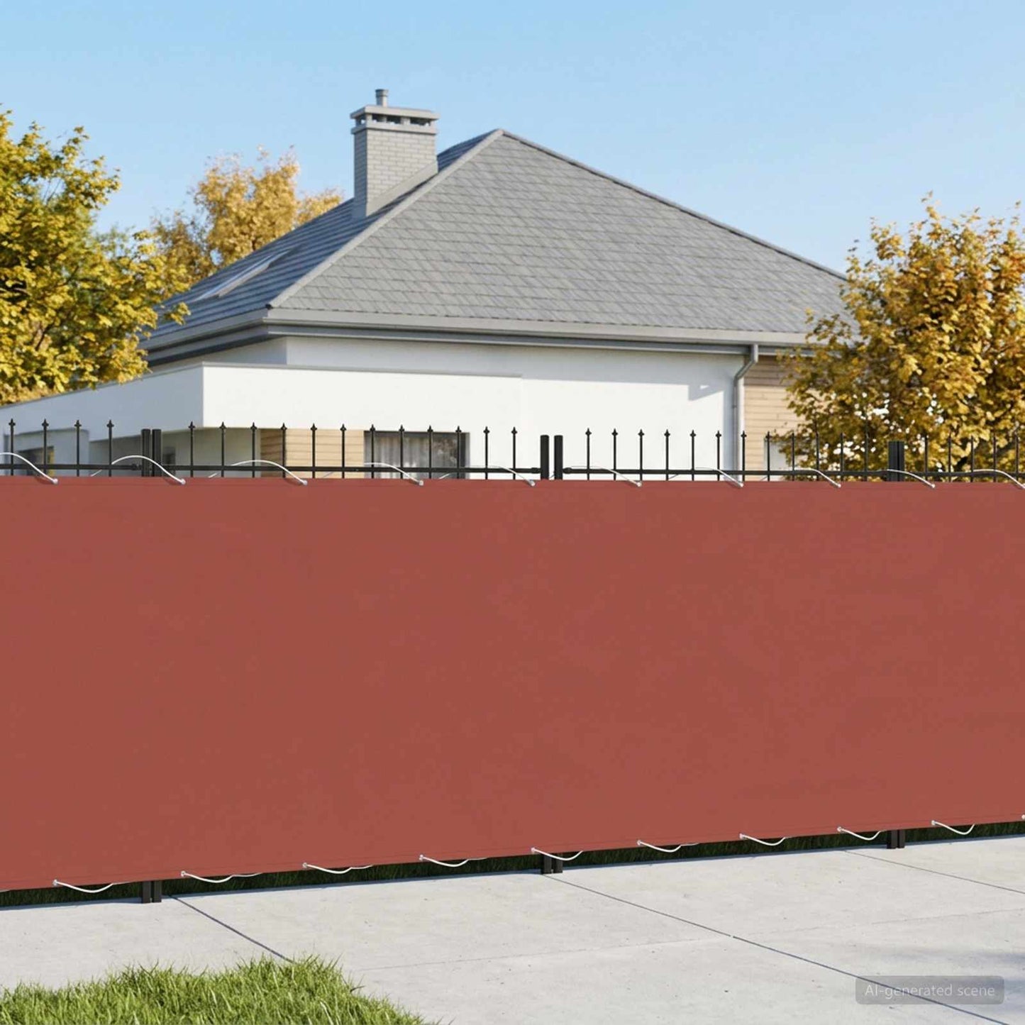 Balkon Sichtschutz 180 x 300 cm Stoff mit PU-Beschichtung