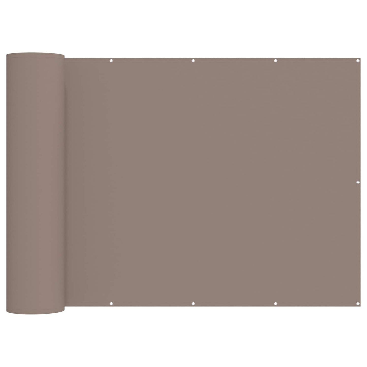 Balkon Sichtschutz 180 x 700 cm Stoff mit PU-Beschichtung Taupe