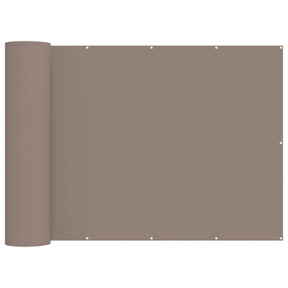 Balkon Sichtschutz 200 x 400 cm Stoff mit PU-Beschichtung Taupe