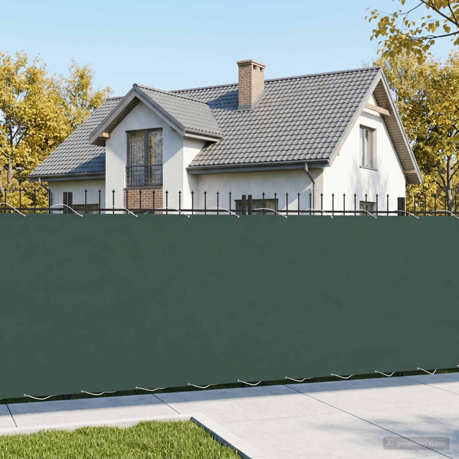Balkon Sichtschutz 150 x 300 cm Stoff mit PU-Beschichtung