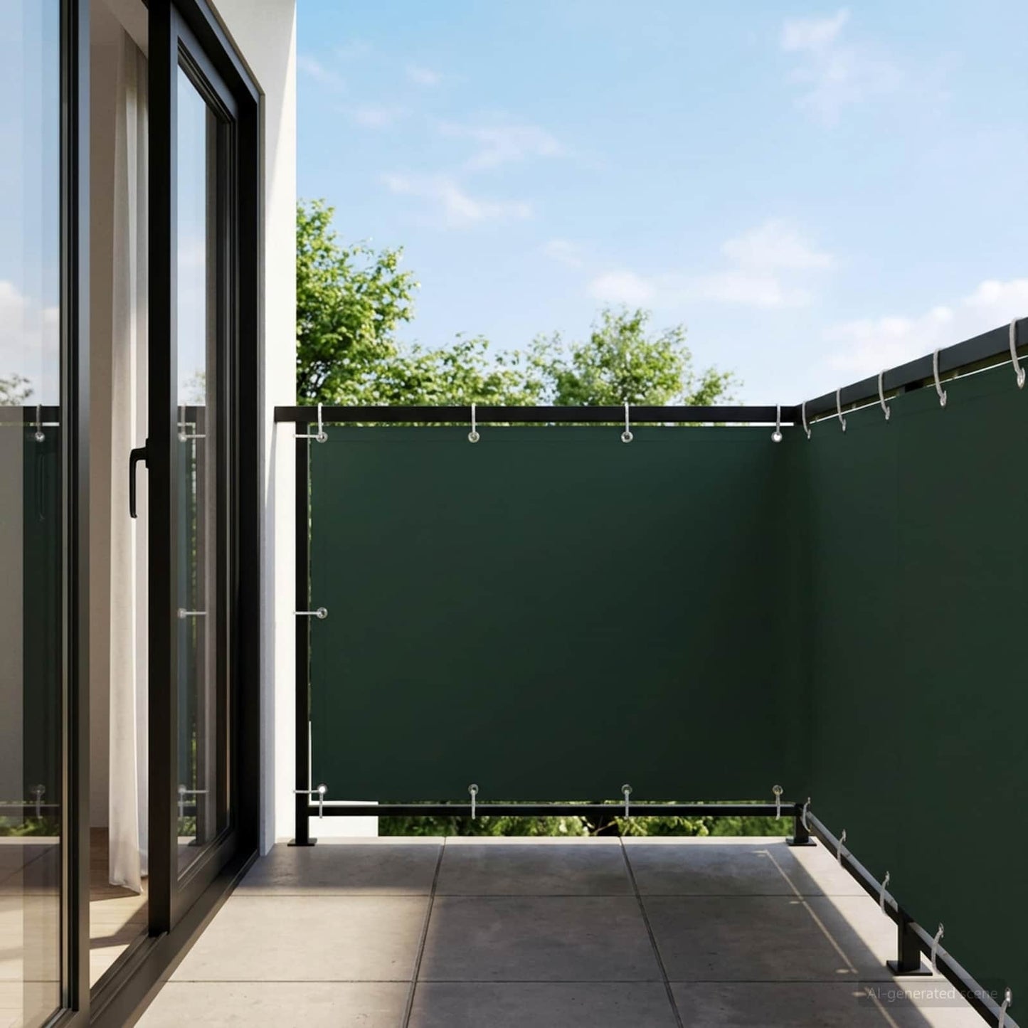 Balkon Sichtschutz 150 x 300 cm Stoff mit PU-Beschichtung