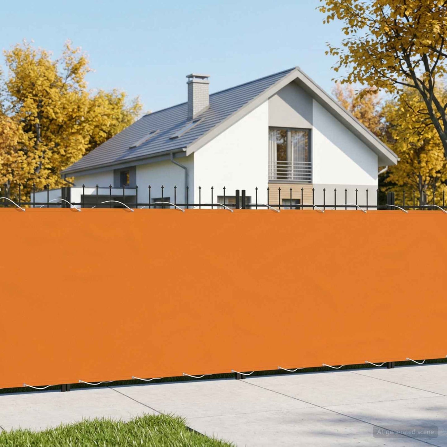 Balkon Sichtschutz 150 x 500 cm Stoff mit PU-Beschichtung